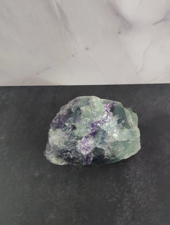 Private Label Other - Raw Rainbow Fluorite Crystal – Green & Purple – Natural Healing Crystal